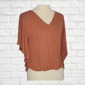 Democracy Clay brown Batwing Shirt XS